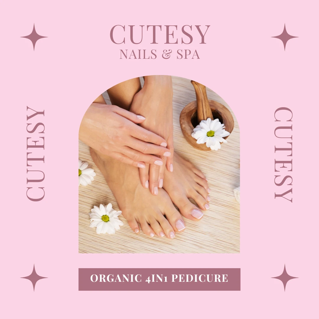 Organic 4in1 Pedicure with Sea Salt Soak, Hot Wax, and Hot Stone Massage